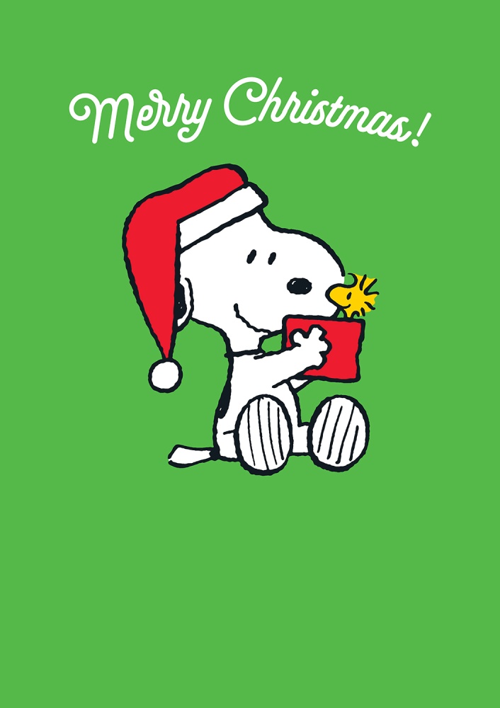 Snoopy Merry Christmas Present Card